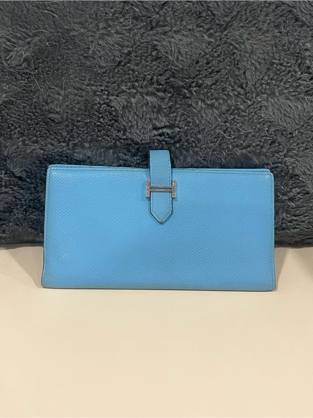 Hermes Blue Bearn wallet